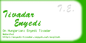 tivadar enyedi business card